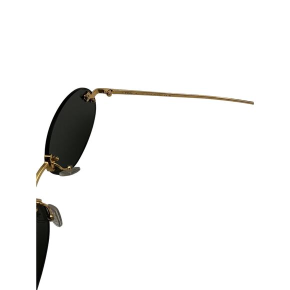 Fendi Eyewear Rimless Gold Metal Round Sunglasses Size OS - Picture 5 of 5